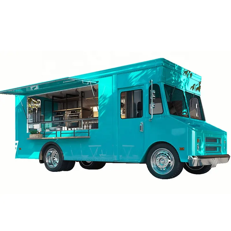 2023 Ijs Koffie Busje Bier Bar Hotdog Eten Kar Taco Vrachtwagen Mobiele Keuken Vintage Mobiele Taco Food Truck Te Koop