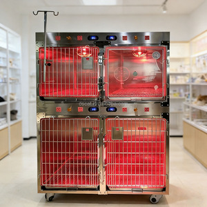 กรง ICU สำหรับสัตว์เลี้ยงรุ่น OSCAT Veterinary Equipment Advanced พร้อมระบบควบคุมอุณหภูมิ ระบบออกซิเจน ขนาด 1220x700x1810 มม. ป้องกันการรั่วซึมแบบเทอร์โมสตัท - Product Image 5