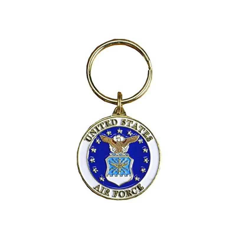 Porte-clés de styliste en émail gravé au Laser, Logo personnalisé en or, porte-clés en métal dur, vente en gros