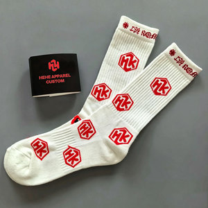Chaussettes de sport en coton <span class=keywords><strong>pour</strong></span> hommes, personnalisées, de <span class=keywords><strong>luxe</strong></span>, à faible MOQ, style streetwear, tricotées, avec logo - Product Image 1