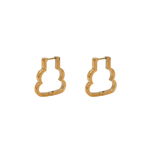 Geometric Huggie Earrings <b>Titanium</b> Steel Minimalist Design Fashion <b>Studs</b> For Women And Men - Product Image 5