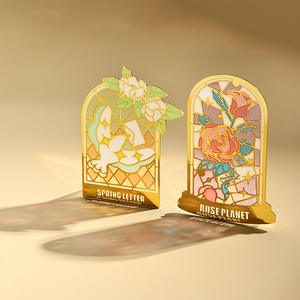 Marque-page en métal translucide, série Chasing Light Encounter, rétro, marque-page de lecture pour étudiants, carte mémo, porte-page - Product Image 4