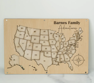 Photo Voyage <span class=keywords><strong>Carte</strong></span> USA Voyage Image Souvenir Personnalisé Famille Souvenir Cadeau pour Voyageurs 50 États Image Affichage Bois Mémoire <span class=keywords><strong>Carte</strong></span> - Product Image 4