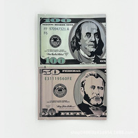 En Stock recyclable sérigraphié finition mate 3.5G Stand up pochettes Dollar argent Mylar sacs avec fermeture éclair refermable