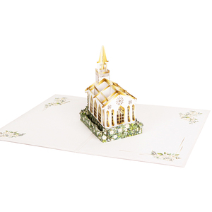 <span class=keywords><strong>Carte</strong></span> d'invitation de mariage dorée personnalisée Winpsehng, design magnifique, <span class=keywords><strong>carte</strong></span> de vœux 3D pop-up - Product Image 3