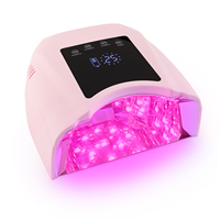 Nouvelle Lampe à Ongles LED Pro Cure Sans Fil 98W Rose Mat 2026, Séchage Rapide en 30s, Lampe UV LED Portable pour Petite Table à Ongles