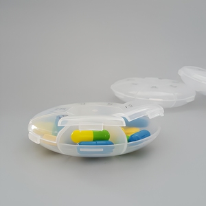 Portapillole Settimanale Rotondo per 7 Giorni, Contenitore Circolare Sigillato per Medicinali, Vendita all'Ingrosso OEM di Alta Qualità per Viaggi e Uso Quotidiano - Product Image 2