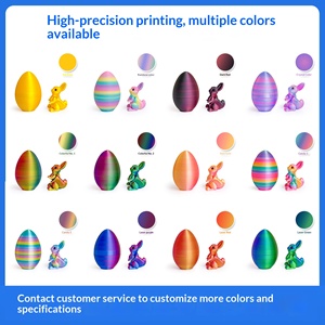 Ensemble de modèles d'œufs de lapin imprimés en 3D, décoration de Pâques, cadeau, œufs de lapin de Pâques en gros pour les fêtes - Product Image 2