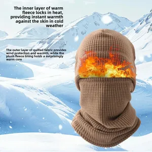 <span class=keywords><strong>Masque</strong></span> facial unisexe pour adultes doublé de polaire pour le <span class=keywords><strong>ski</strong></span>, le cyclisme hivernal et la conduite de trottinettes électriques, offrant chaleur et protection contre le vent - Product Image 2