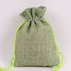 Pouch Shopping <b>Colourful</b> Jute Drawstring Bag Jute Bags Wholesale Gift Linen Pouch Jute Drawstring Gift Bag - Product Image 4