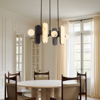 Suspension de restaurant de luxe moderne en métal, 220V, design italien, pour table à manger longue, bar, bureau, LED
