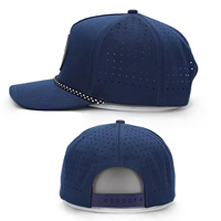 Casquette de baseball perforée respirante à logo personnalisé découpé au laser, casquette snapback OEM en gros pour le sport, la pêche et le golf
