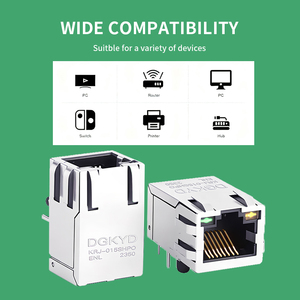 24/7 Operación CAT6a RJ45 Enchufe hembra Centro DE DATOS Bastidores de servidor Trabajo continuo Conector hembra Rj45 - Product Image 3