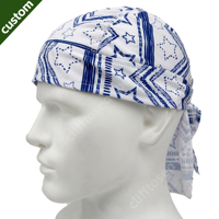 Durags personnalisés imprimés style pirate, en satin soyeux, unisexe, réglables, pour Michael Penix, Danse de rue, Hip Hop, Sports de plein air, Fourniture d'usine