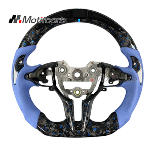 Volante Personalizado de Fibra de Carbono Forjado Azul LED para Hyundai I30N I20N N-line Elantra N 2018-2026, Mejora del Interior - Product Image 1