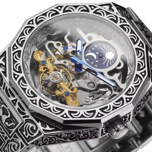 MECHANICAL SPORT <b>WATCH</b> 2025 for New Men's Automatic Shanghai Movement Stainless Steel 24mm Band Pointer Dial Wristwatch - Product Image 3