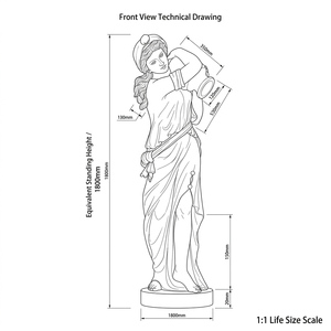 Statua a grandezza naturale della Dea Idronima <span class=keywords><strong>in</strong></span> marmo bianco, fontana scolpita a mano, scultura classica europea <span class=keywords><strong>in</strong></span> <span class=keywords><strong>pietra</strong></span>. - Product Image 5