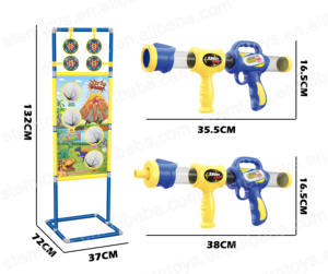 Wettbewerbs fähiges pädagogisches 2-in-1-Outdoor-Sportspielset für Kinder Air Power Foam Bullets Shooting Gun Target Board aus Kunststoff - Product Image 4