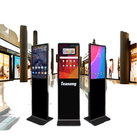 Écran LCD commercial sur pied de 50 pouces avec animation pour affichage numérique publicitaire en centre commercial