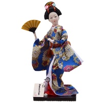 Figurine de Geisha de style japonais faite à la main, écologique, de 12 pouces, avec kimono, ornement en résine, décoration pour la maison, restaurant, Noël, cadeau
