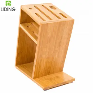 Bamboo Knife Block Holder Kitchen Knives Holder Cutlery Display Stand