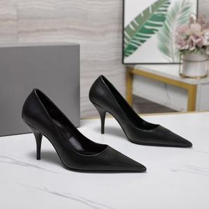 Zapatos de Tacón Alto Sexys de Verano para Mujer, de Cuero Genuino, Tacones de Aguja Blancos, Zapatos de Diseñador Hechos a Mano, Logotipo Personalizado, Punta Negra - Product Image 6