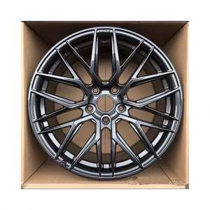Rueda de aluminio forjado con llanta negra 6x139,7 para <span class=keywords><strong>Ferrari</strong></span> 488 para Porsche 992,2 Carrera 5x112 5x127 5x120 Rims19 100mm PCD 20mm ET - Product Image 6