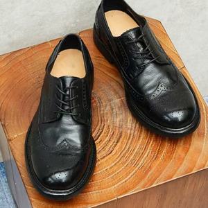 Chaussures en cuir classiques pour hommes, à semelles épaisses et talons surélevés, chaussures tendance pour hommes à semelles rouges, nouveau style - Product Image 1