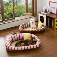 Lit pour animaux de compagnie amovible et lavable, canapé-lit pour chien, lit chaud pour chien et chat en hiver, coussin pour animaux de compagnie toutes saisons pour chiens de petite et moyenne taille