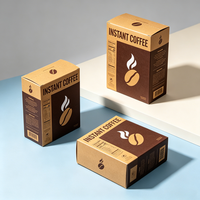 Boîte d'emballage en papier personnalisée pour café noir, impression couleur, pliable, petite boîte en papier facile à déchirer