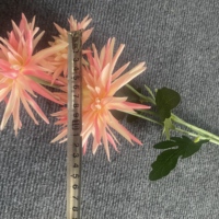 Chrysanthème artificiel de qualité supérieure pour décoration de cercueil et de tombe, fleur à 3 têtes, faux tige unique, vente en gros