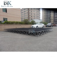 Étape de plate-forme avec l'étape facile à installer mobile de chariot avec la colonne montante de tambour