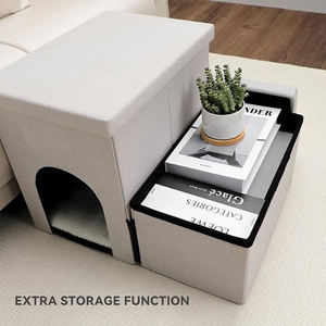 57*43*38cm Duurzame Moderne Stoffen Binnenhuis Multifunctionele Opvouwbare Verstelbare Honden Katten Kleine Dieren Opberg Huisdieren Trap Ladder - Product Image 5