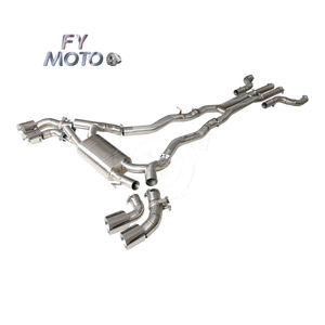 Per <span class=keywords><strong>BMW</strong></span> M8 <span class=keywords><strong>Gran</strong></span> Coupé <span class=keywords><strong>4</strong></span> porte F93 S63 <span class=keywords><strong>4</strong></span>.4TT - Scarico in acciaio inossidabile con valvola, silenziatore e terminali (Cat-back) - Product Image 3