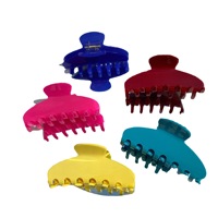 Jepit Rambut Akrilik Warna Solid Gaya Eropa Amerika Liwu 10.5cm untuk Pilates Wanita