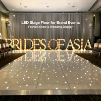 Plancher de danse LED sans fil DMX RC, effet ciel étoilé scintillant, magnétique infini, portable pour mariage, événement, bar, DJ, scène, fête