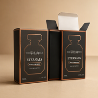 Boîte en papier rigide biodégradable noire personnalisée pour parfum, avec fermeture magnétique et poignée, en papier couché, emballage cadeau pour cosmétiques