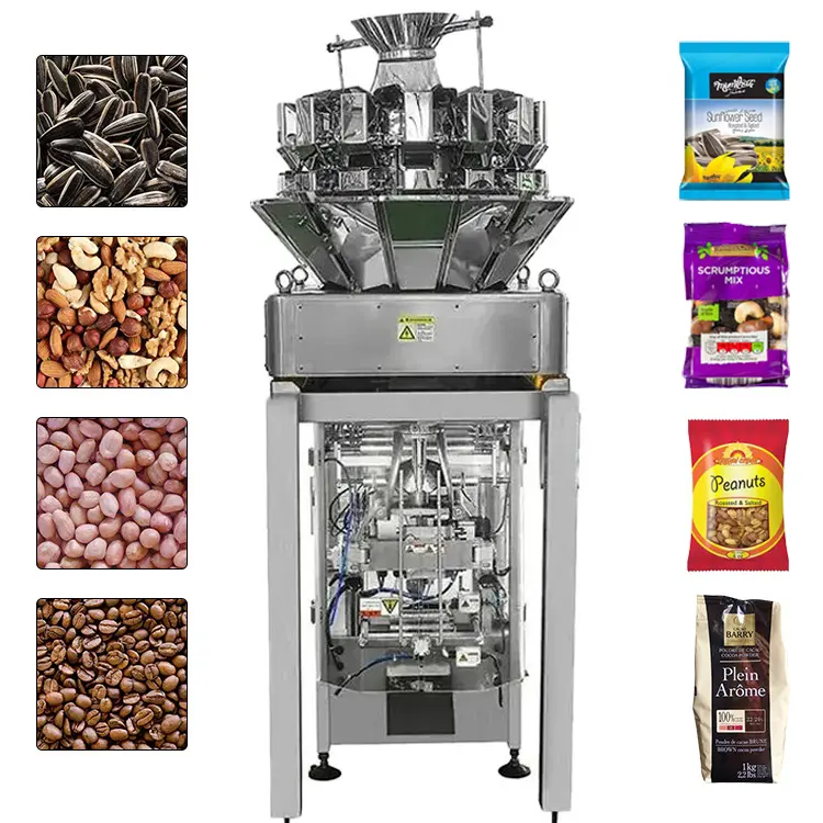 Máquina automática de envasado de granos granulares/maní/pistacho/almendra/semillas de girasol para 10g-3000G