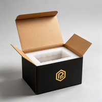 Boîte d'expédition en carton épais, résistante aux chocs, avec doublure en mousse, style personnalisable