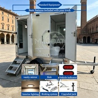 Promotion : Remorque WC Mobile 2 Postes à Essieu Unique avec Urinoir et Lavabo pour Événements Extérieurs et Chantiers de Construction