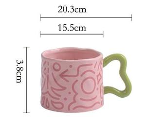 Taza de cerámica creativa con diseño de grafiti, tazas de <span class=keywords><strong>café</strong></span> y té simples de gran capacidad para la tarde, regalos de negocios - Product Image 6