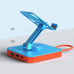 Bán hot có thể gập lại Tablet điện thoại di động máy tính để bàn điện thoại đứng 3 trong 1 đa cổng <span class=keywords><strong>USB</strong></span> HUB với PD 4K HDTV - Product Image 2