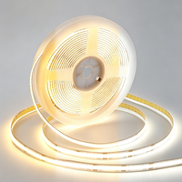 Bande lumineuse LED COB intelligente à intensité variable CCT 12V/24V 3000K-6000K, lumières blanches réglables avec télécommande Wi-Fi 15W/m