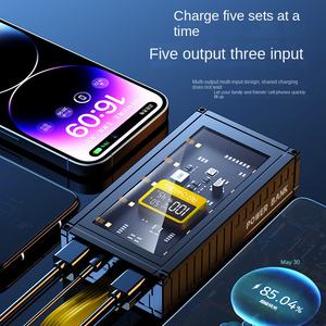 Ancrage d'alimentation Mobile à affichage numérique à charge rapide Mecha Transparent 20000 MAH Super capacité 20W Station de charge de diffusion en direct - Product Image 3