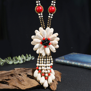 Bohemian Luxe Strand Bikini Ketting Turquoise Ketting Overdreven Bloem Sieraden Waterdichte Wax Koord Handgemaakte Hanger Voor Cadeau - Product Image 3