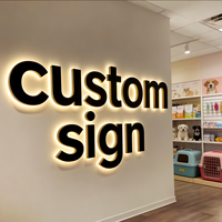 Letreros Personalizados para Exteriores, Resistentes al Agua, para Fachadas, Letras de Canal LED Iluminadas Frontalmente, Letreros Electrónicos para Publicidad Comercial
