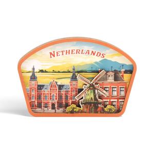 Yeni tasarım Barcelona hollanda şehir hediyelik eşya Modern tasarım ahşap buzdolabı mıknatısları MDF dostu dekoratif ahşap buzdolabı mıknatısı - Product Image 5