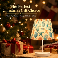 Lampe de table écologique personnalisée avec impression UV, abat-jour en tissu, lampe de bureau pour la décoration de la maison, cadeau d'anniversaire de mariage