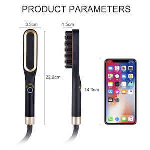 Chaude peigne peigne de redresseur de <span class=keywords><strong>cheveux</strong></span> <span class=keywords><strong>électrique</strong></span> pour hommes barbe <span class=keywords><strong>brosse</strong></span> et peigne ensemble vente directe d'usine - Product Image 2