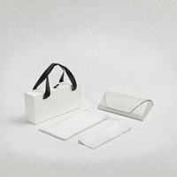 Boîte à lunettes pliable en PU rectangulaire avec logo personnalisé, étui en carton pour le rangement des lunettes de soleil et des lunettes de vue